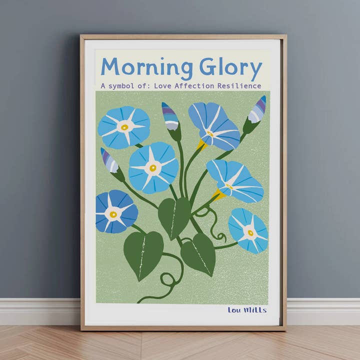 Print A4 - Morning Glory - Positive Words for wholesale by Lou Mills