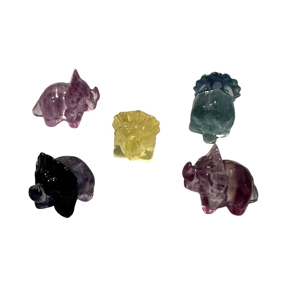 VIE - Wholesale Spirituele steen/kristal - Mini beeldje van regenboogfluoriet, assorti, 1,5 x 1 cm, per stuk4