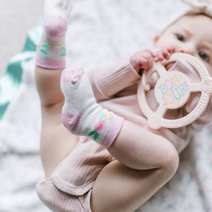 Baby Socks Trio Sweet Daisy for wholesale by JuJuBe