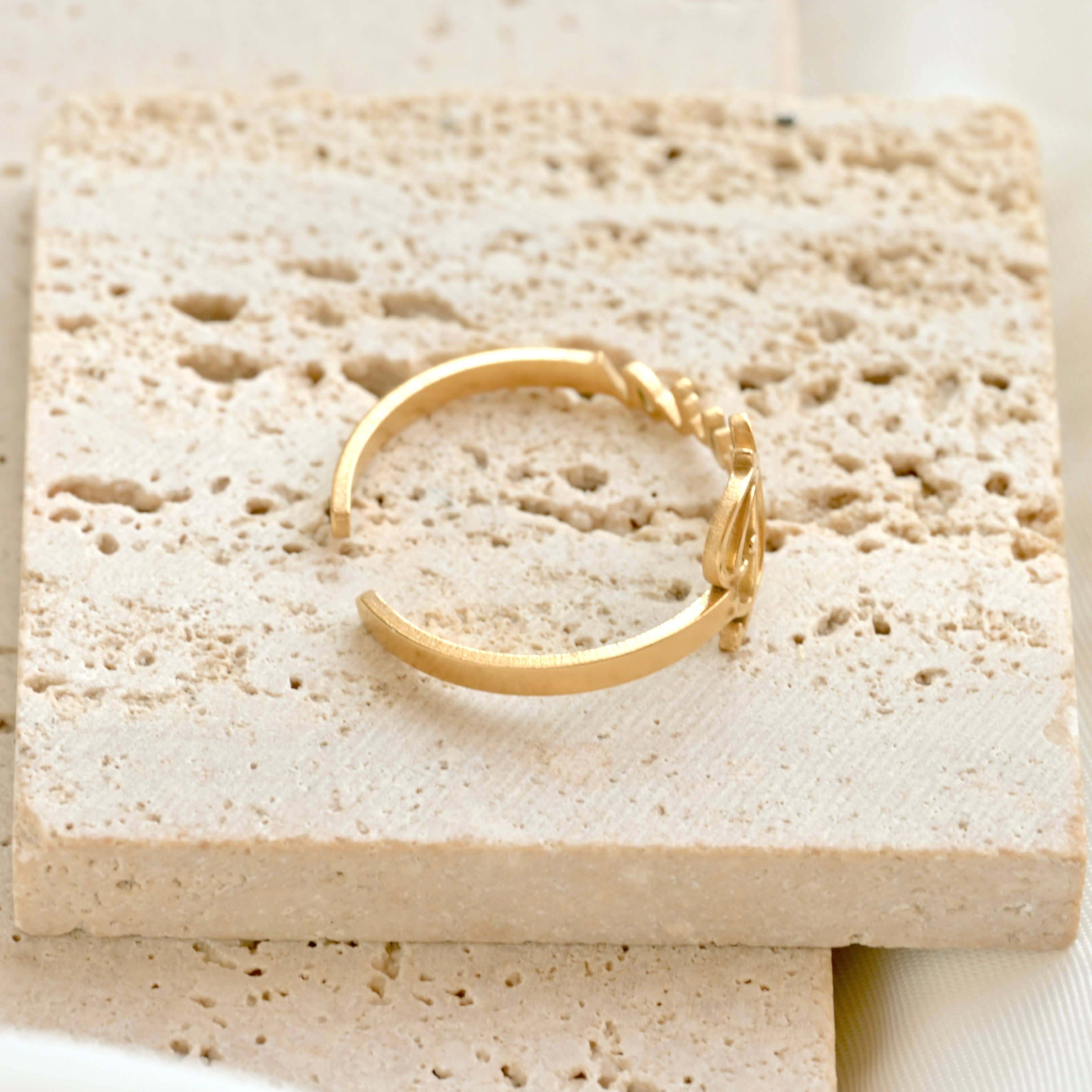 Blueyejewelry - Wholesale Band/Stacked Ring - Custom Name Ring - 18k Gold Personalized Name Open Ring3