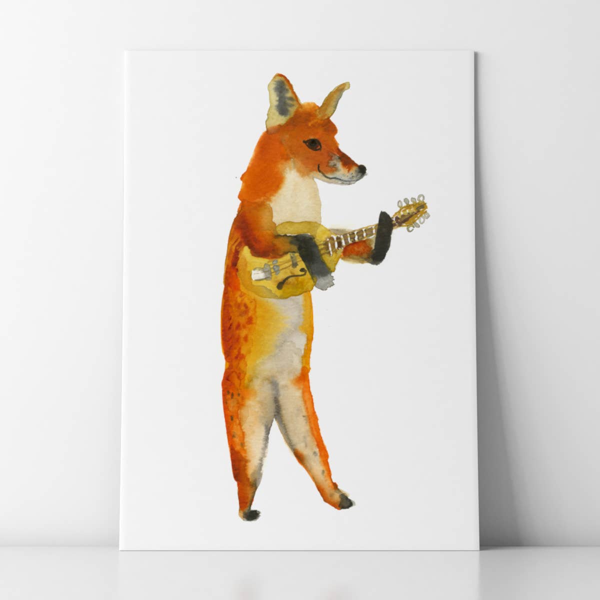 Rosie Webb illustrations - Wholesale Art Print - Mandolin fox  Giclee Print GP01194