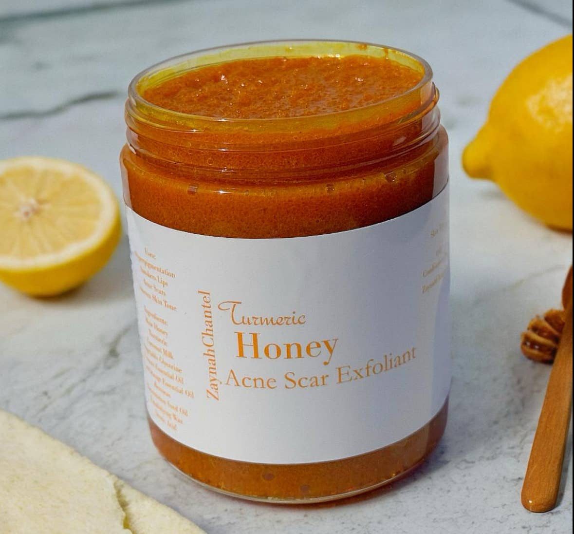 ZaynahChantel LLC - Wholesale Facial Exfoliant/Scrub - Turmeric Honey Exfoliant 2