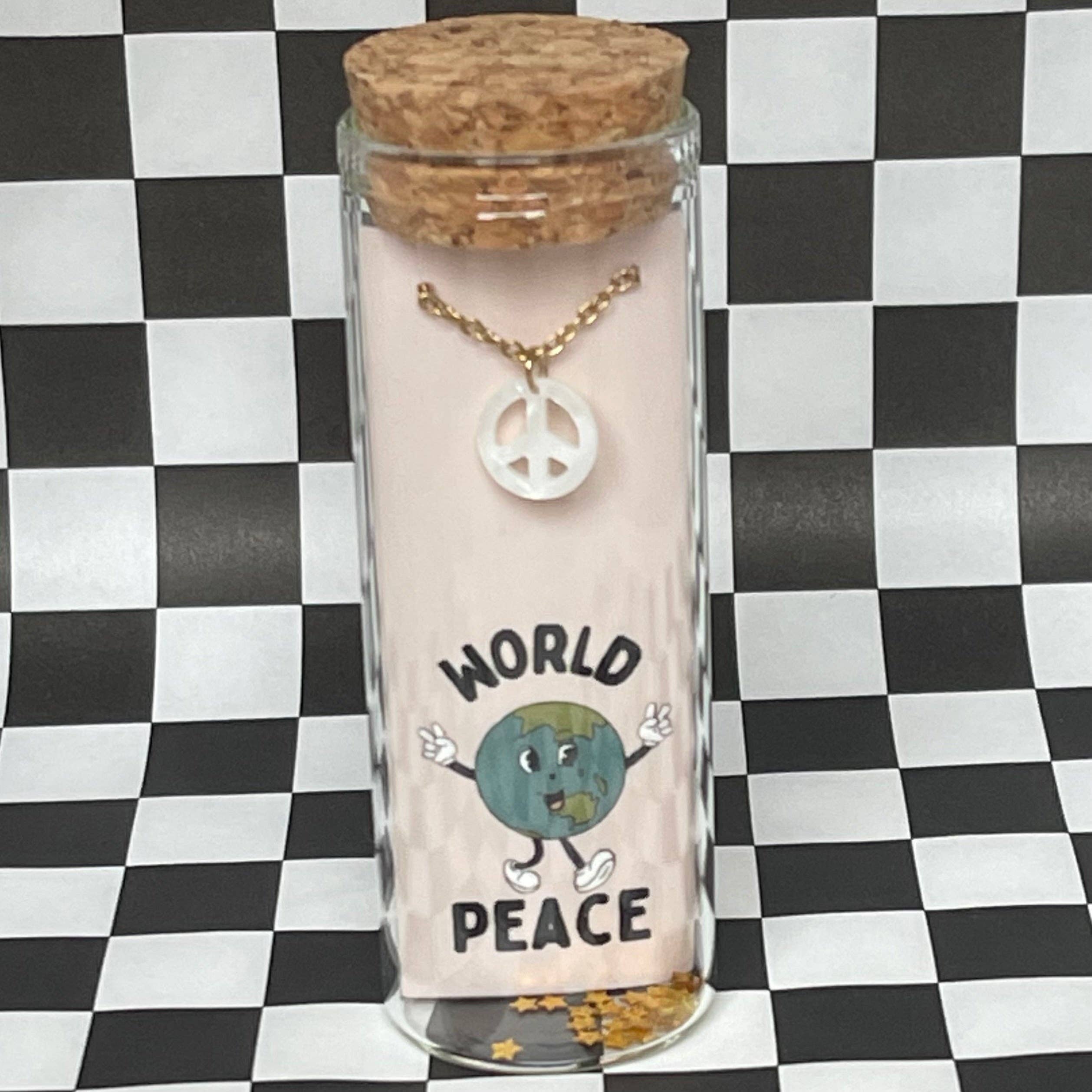 L Rae Charm – wholesale Pendant/charm necklace – World Peace | Shell Peace Sign Necklace1
