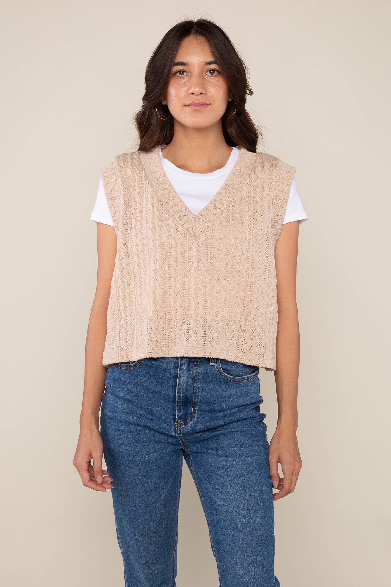 NLT - Venta al por mayor Chaleco de abrigo - Mujer - Chaleco tejido cable - talla grande2