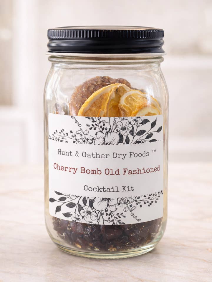 Cherry Bomb Old Fashioned Infusion Cocktail Kit for wholesale by Hunt and Gather Dry Foods