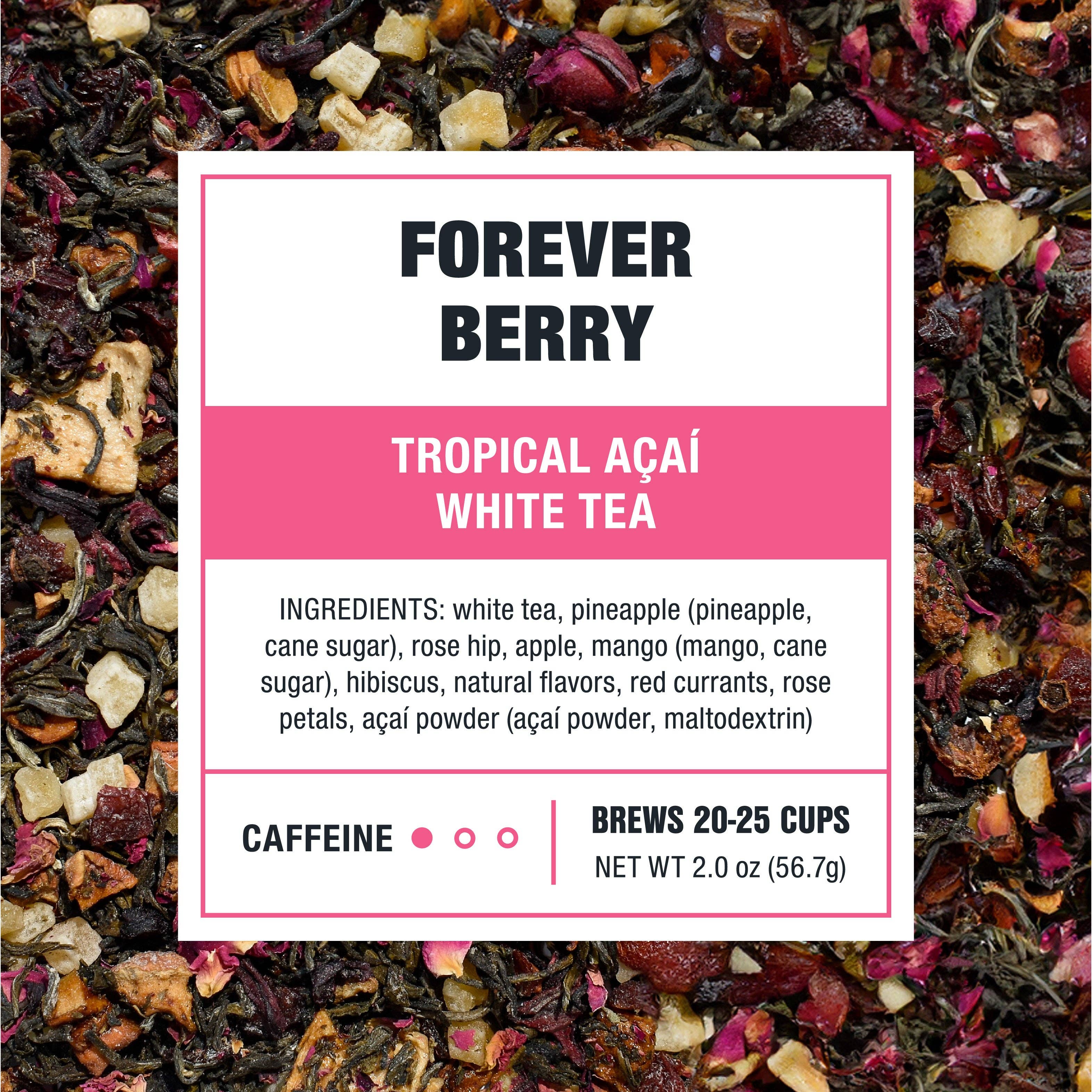 Tiesta Tea Company (loose leaf teas & accessories) - Vente Thé en vrac - Forever Berry - Thé Blanc Tropical Açaï15