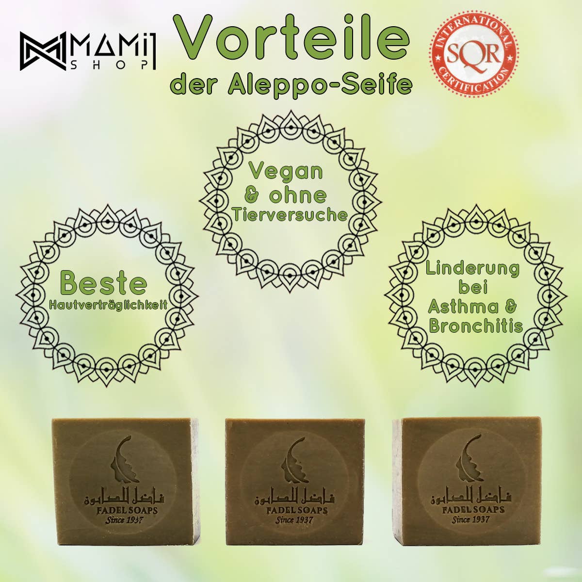 MaMi1Shop - Vente Pains de savon - Savon d'Alep naturel 125 g MAmi L, savon à l'huile d'olive et huile de laurier4