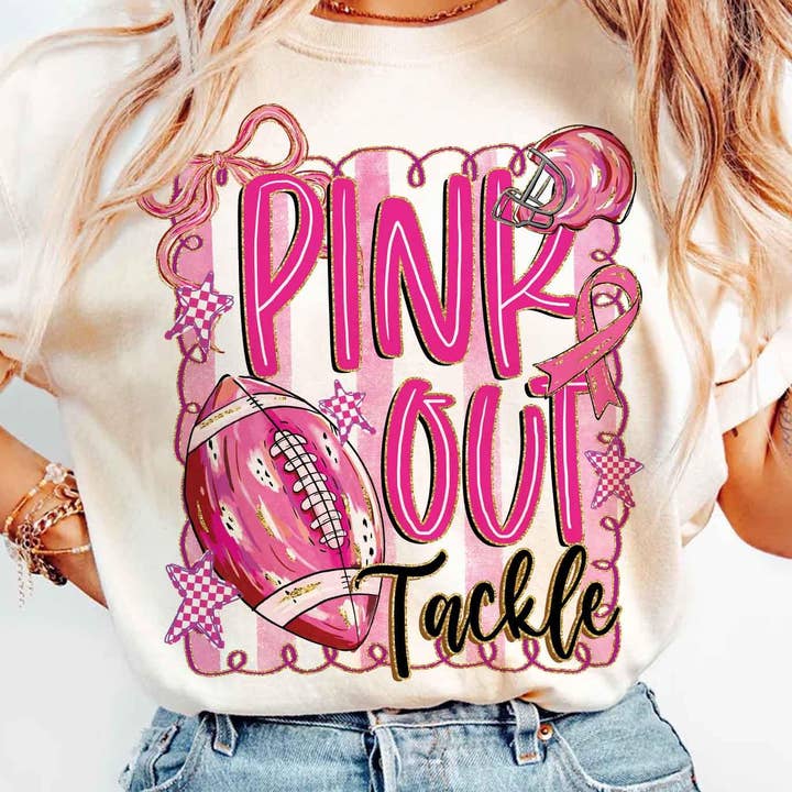 Chemise rose de football, sweat-shirt de sensibilisation au cancer du sein pour la vente par NVC Ecommerce LLC