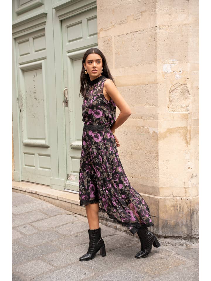 Black Floral September top + skirt set - 80806-1 80988-2 for wholesale on Faire1