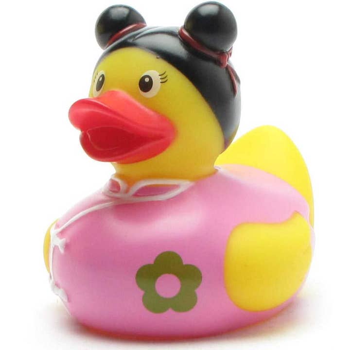 Chinese rubber duck with flower - rubber duck for wholesale by Duckshop