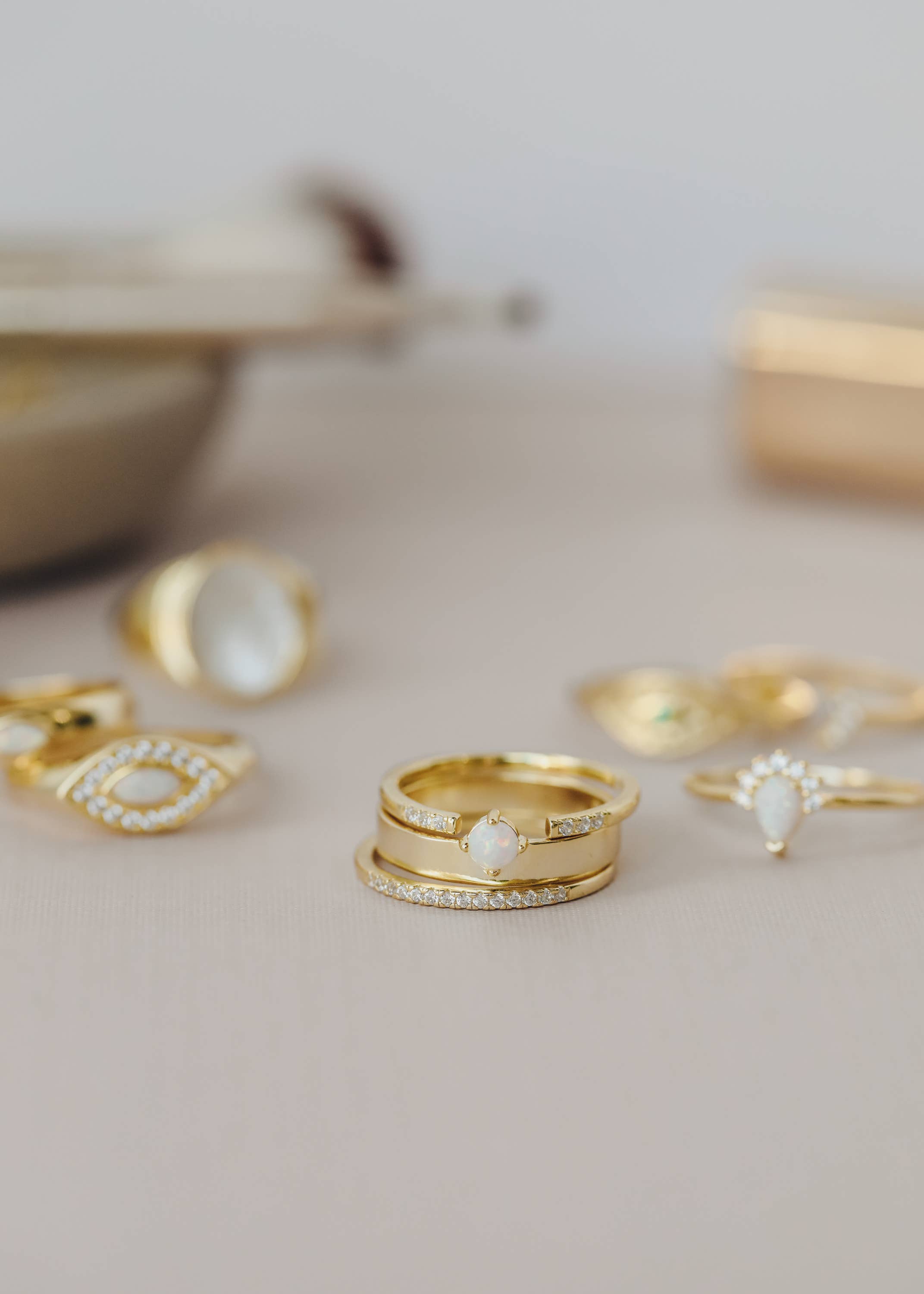 JaxKelly - Wholesale Band/Stacked Ring - Gold Rings - Celestial3