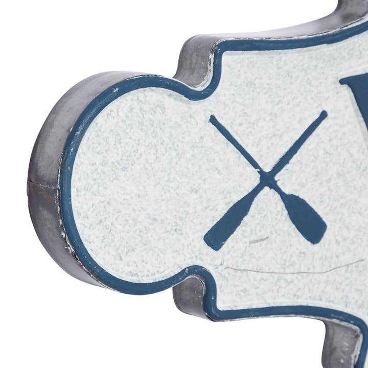 UMA Home Decor - Wholesale Wall Accent - Coastal Blue Metal Wall Decor - Sign Sculpture
