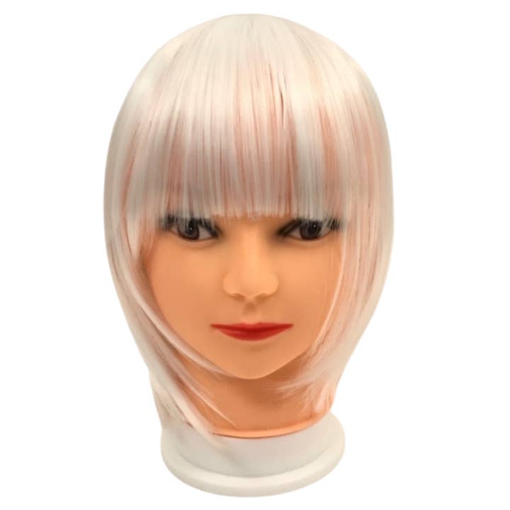 White Bob Wig (Each) for wholesale by Plush Appeal LLC