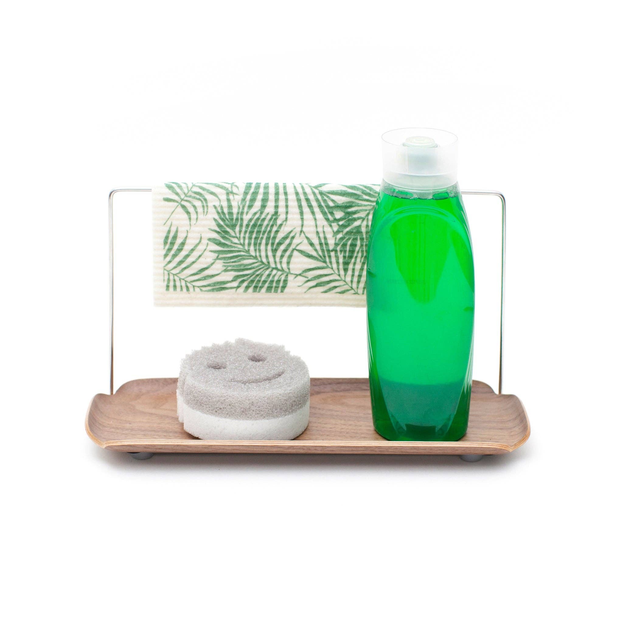 Bosign - Wholesale Kitchen Storage/Organizer - Leaf™ Sink Organiser With Dishcloth Hanger, Walnut. Water-Resistant3