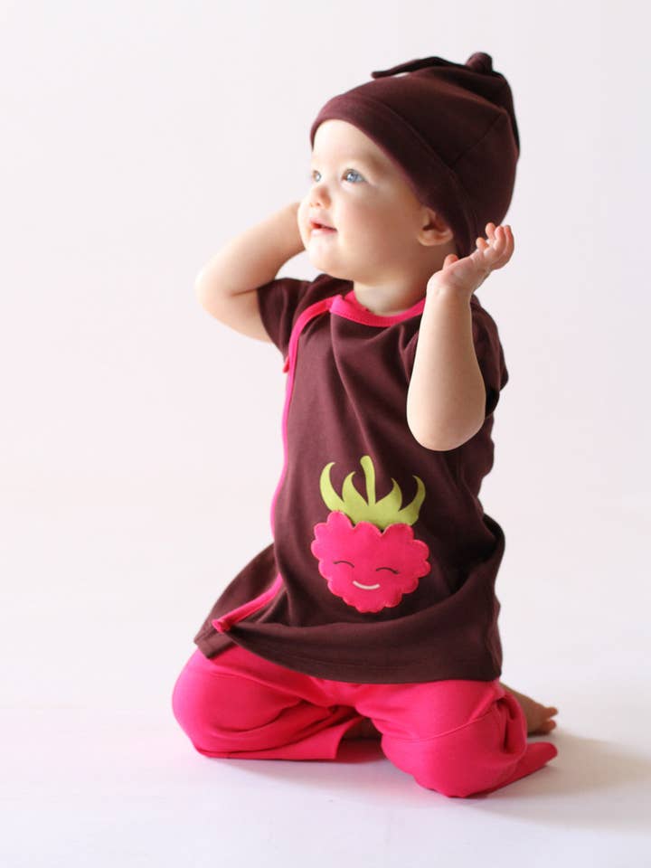 Zip-Up Raspberry Pocket Dress for wholesale by Zipit® Baby
