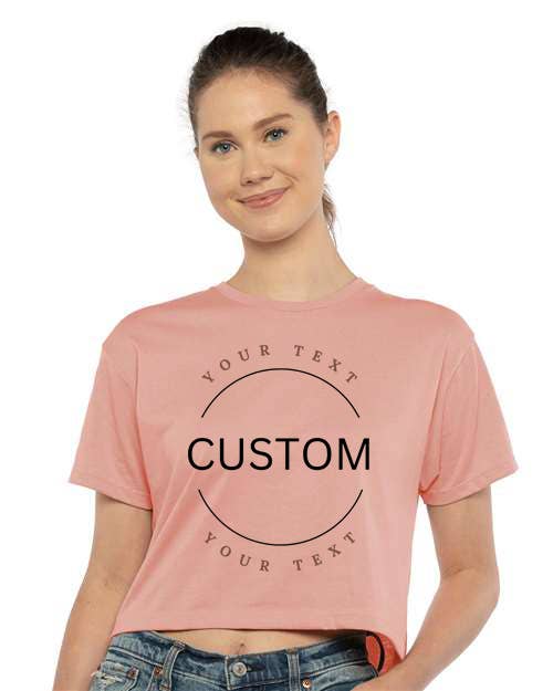 One Nine - Wholesale Screen Printed T-Shirt - Women's -  Custom Text Cropped T-Shirt 4