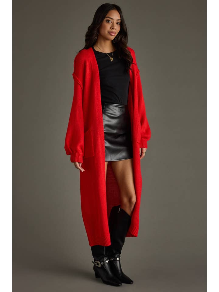 Panache Apparel Co. - Wholesale Cardigan - Women's - Red Duster Cardigan1