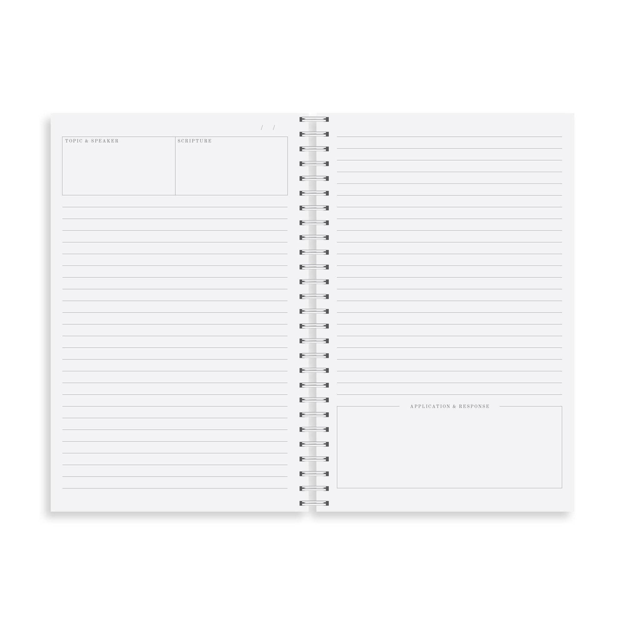 Muscadine Press - Wholesale Notebook - Sermon Notebook, Sunset Stripe2