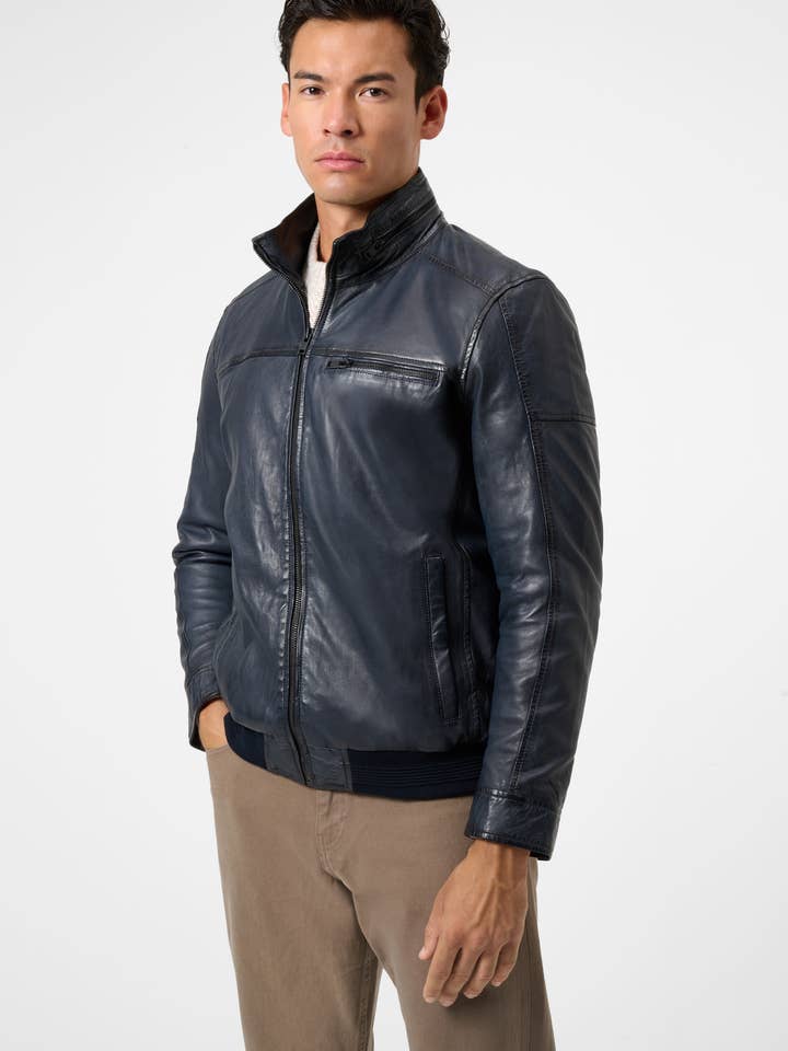 Ricano - Wholesale Leather Jacket - Men's - Men's leather blouson Ricma with stand-up collar10