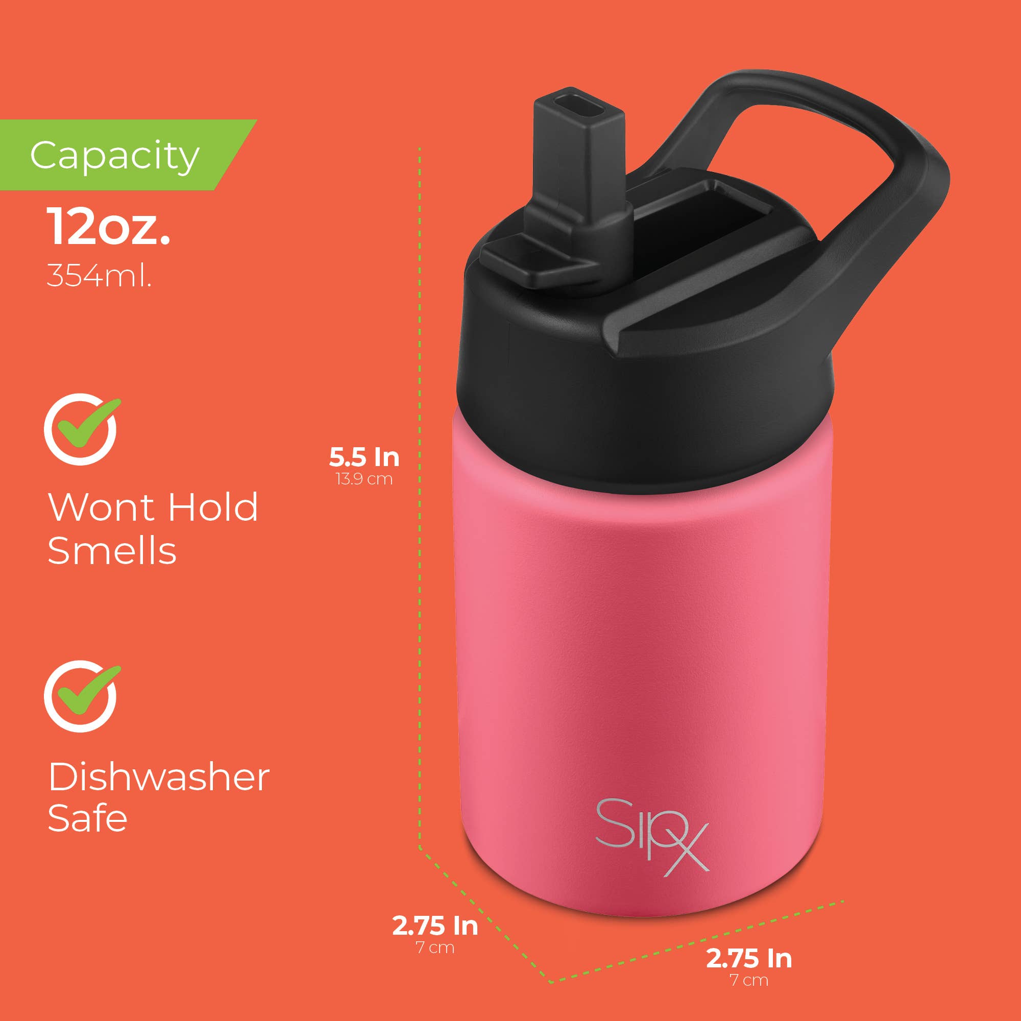 SipX - Wholesale Water Bottle - Insulated Kids Water Bottle 12 oz.1