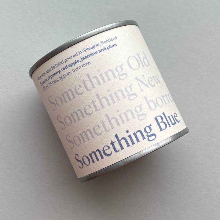 Lovat Press - Wholesale Travel Candles - Something Blue wedding day soy wax candle tin1