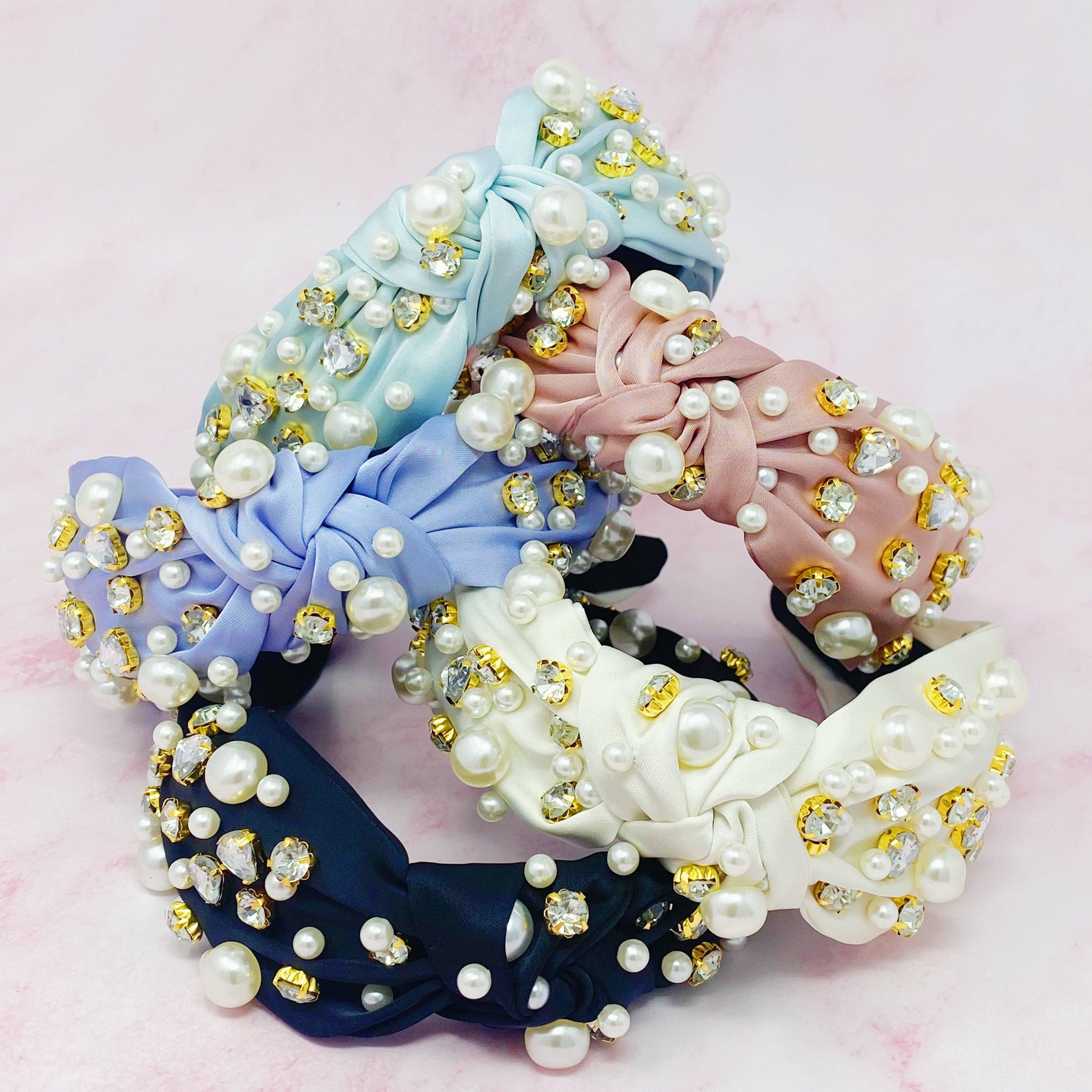 Ellison+Young - Wholesale Fashion Headband - Women's - My Winslet Jeweled Satin Headband2