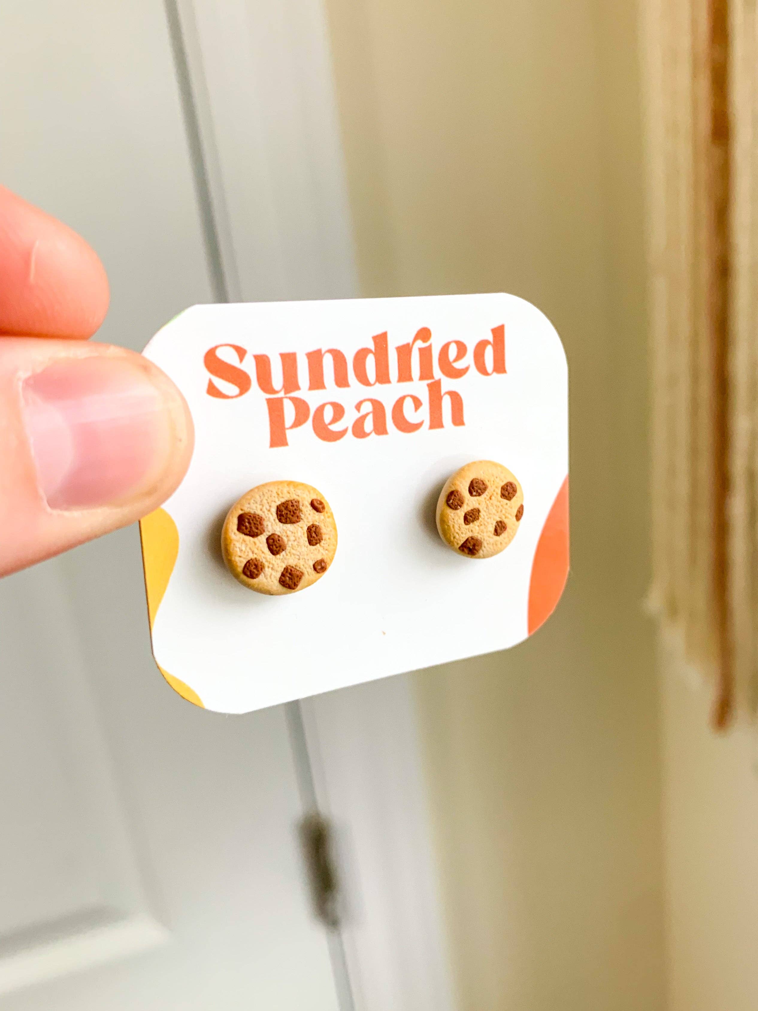 Sundried Peach – wholesale Stud/post earrings – Santa’s Cookies0
