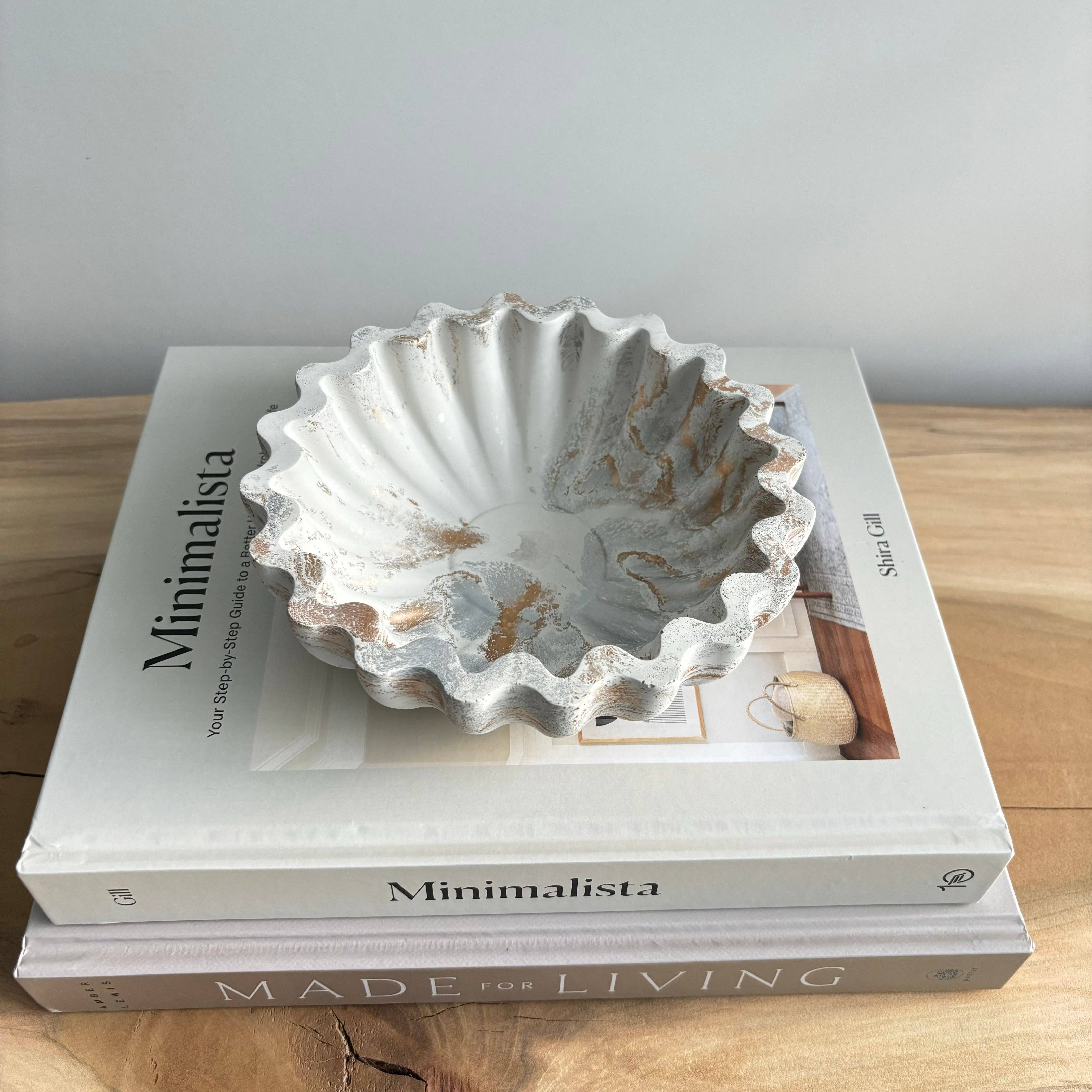 Fancy Concrete - Wholesale Decorative plate/dish/bowl - Kyma - Ruffle Bowl | Scallop Bowl | Ripple Bowl 4