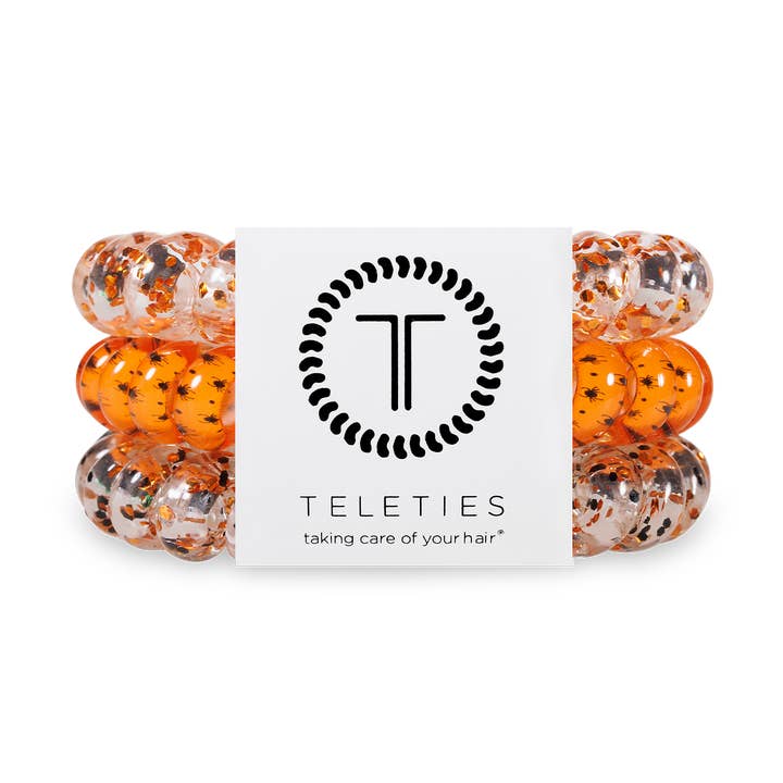Spiral Hair Coils | Large | Spooky Sparkles Hair Ties for wholesale by TELETIES