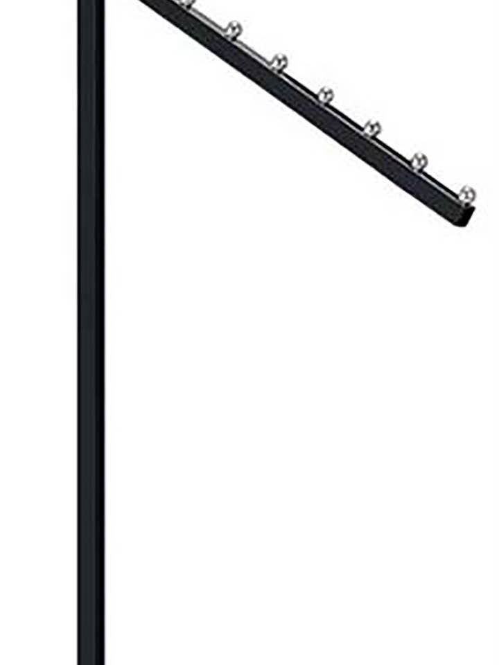 Interchangeable 8-Ball Black Slant Arm for Clothing Rack for wholesale by Store Supply Warehouse