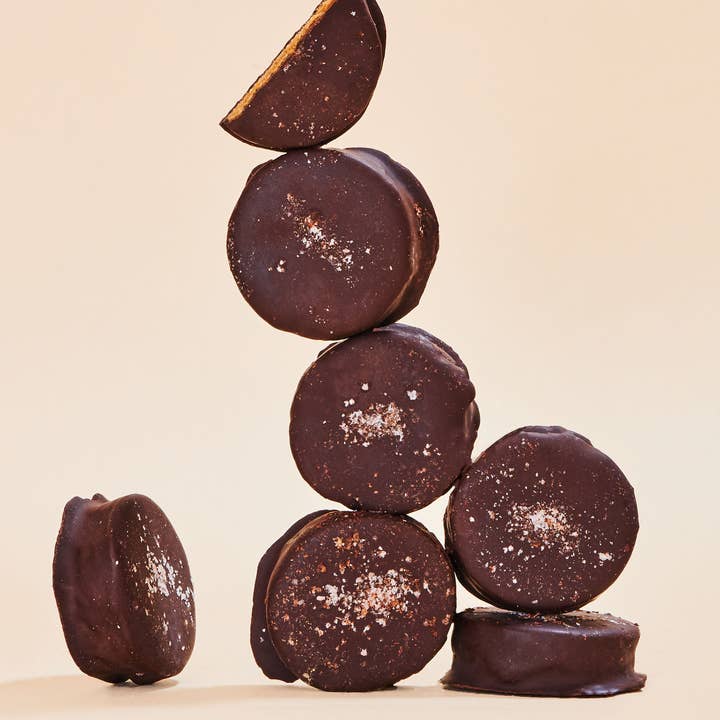 French Squirrel - Vente Barres de céréales - Bouchées Protéinées au Beurre de Cacahuète et Chocolat Berets (8 PACK)2