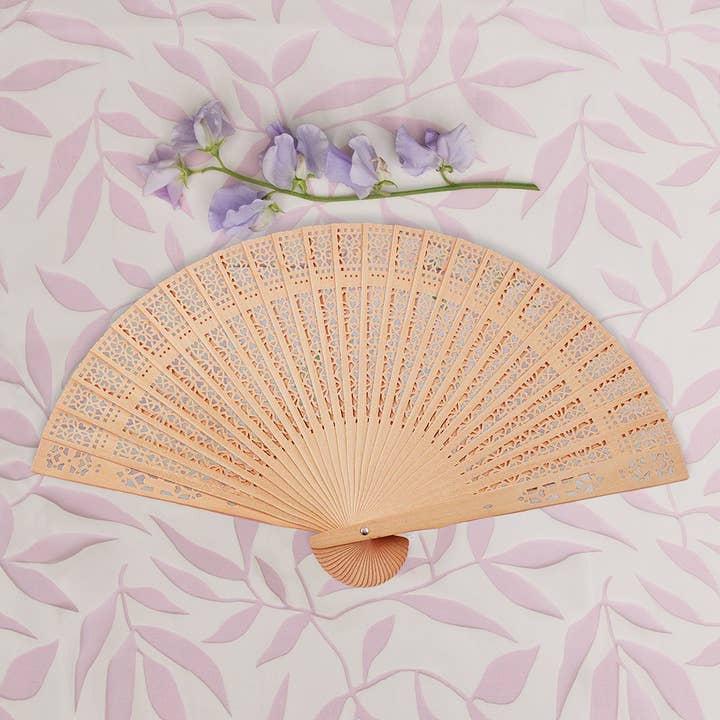 Weddingstar Inc. - Wholesale Handheld Folding Fan - Sandalwood Folding Hand Fan