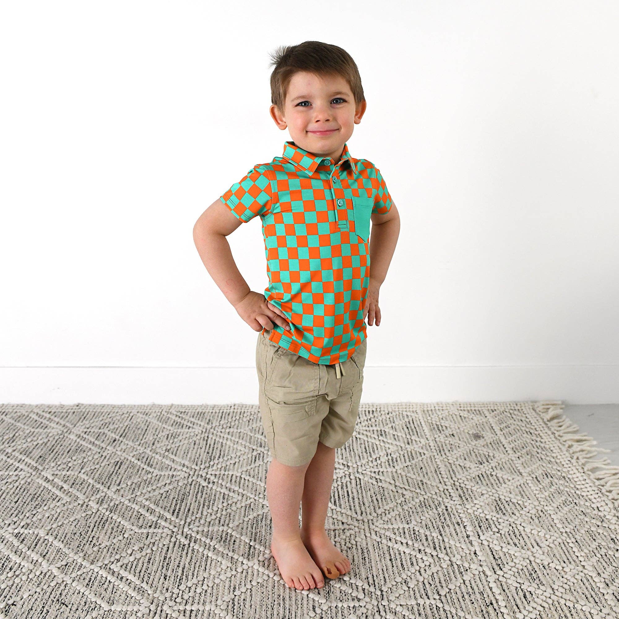 Gigi and Max - Wholesale Shirt - Kids - Spencer Checks POLO SHIRT0