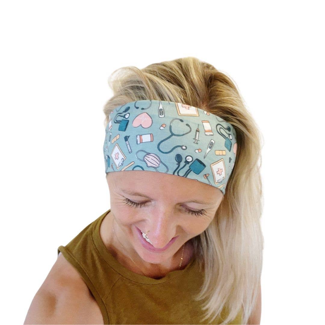 HappyAK Handmade Headbands and Neckwear - Vendita all'ingrosso Fascia per capelli - Donna - Set di Fasce a Tema Infermieristico1