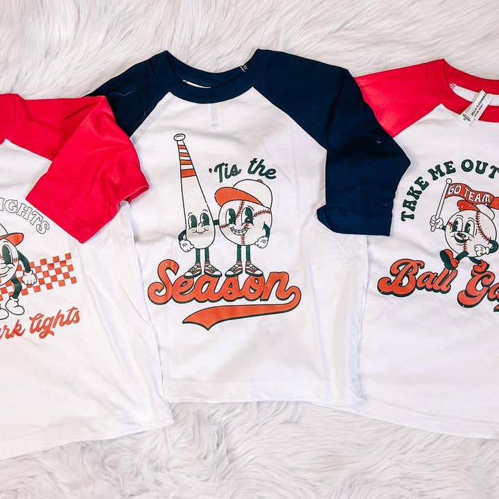 Baseball Raglan Kids Collection for wholesale by ZZ Threadz