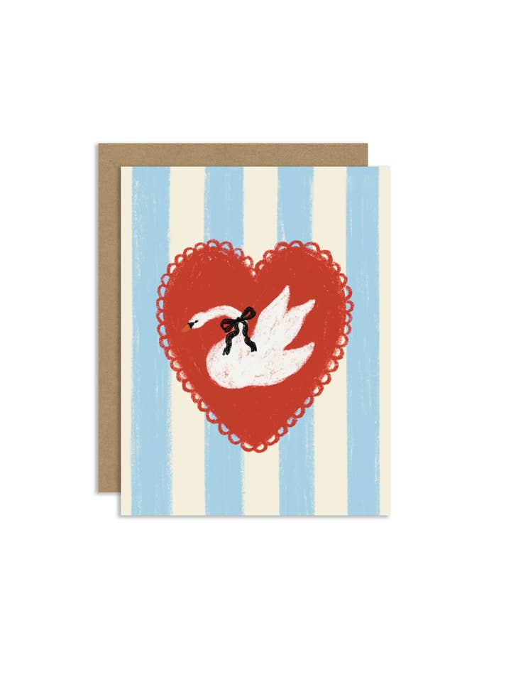 Swan lykønskningskort for engroshandel hos Allison Poplett