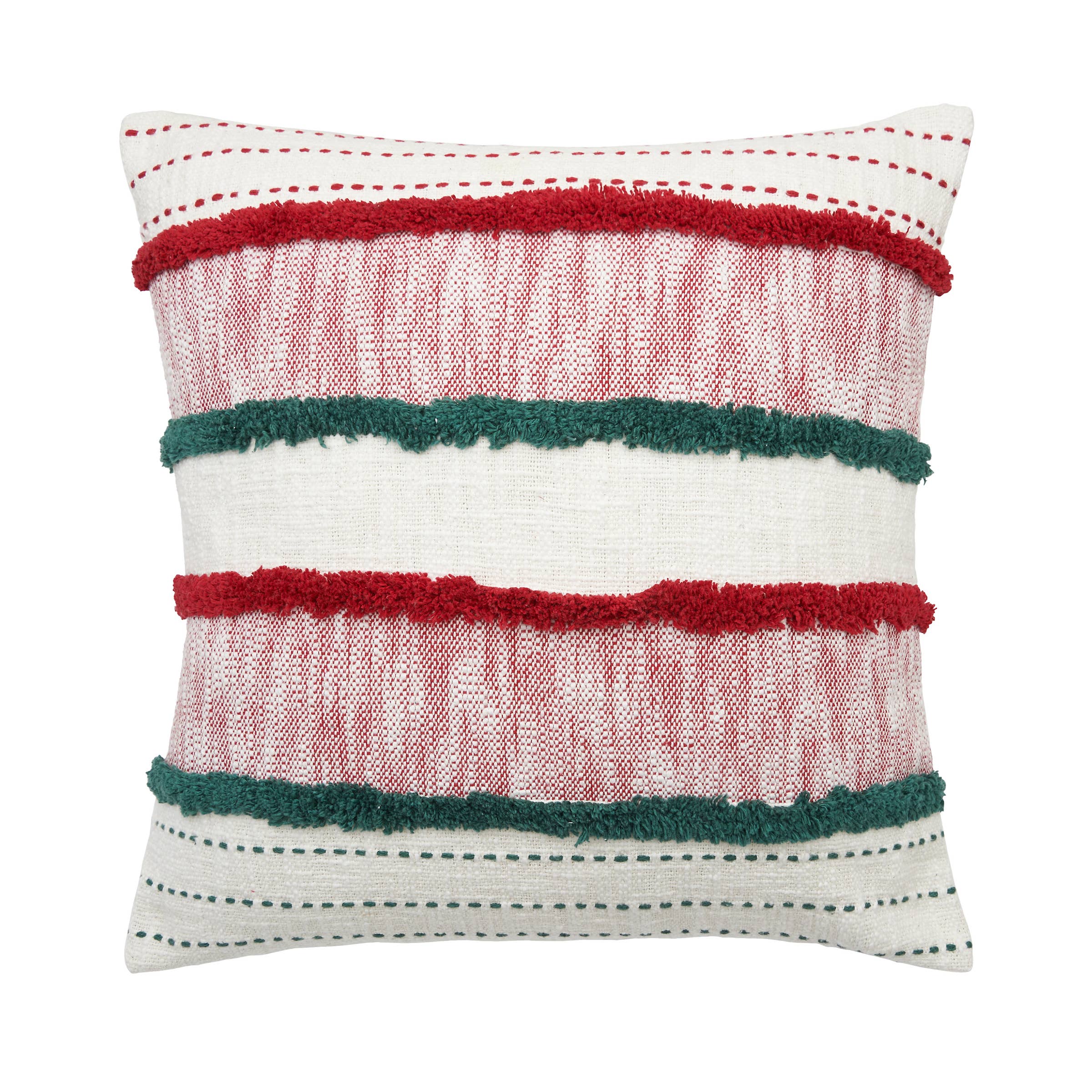 carol & frank - Wholesale Throw/Decorative Pillow - Christmas Benn Red & Green Striped Throw Pillow0