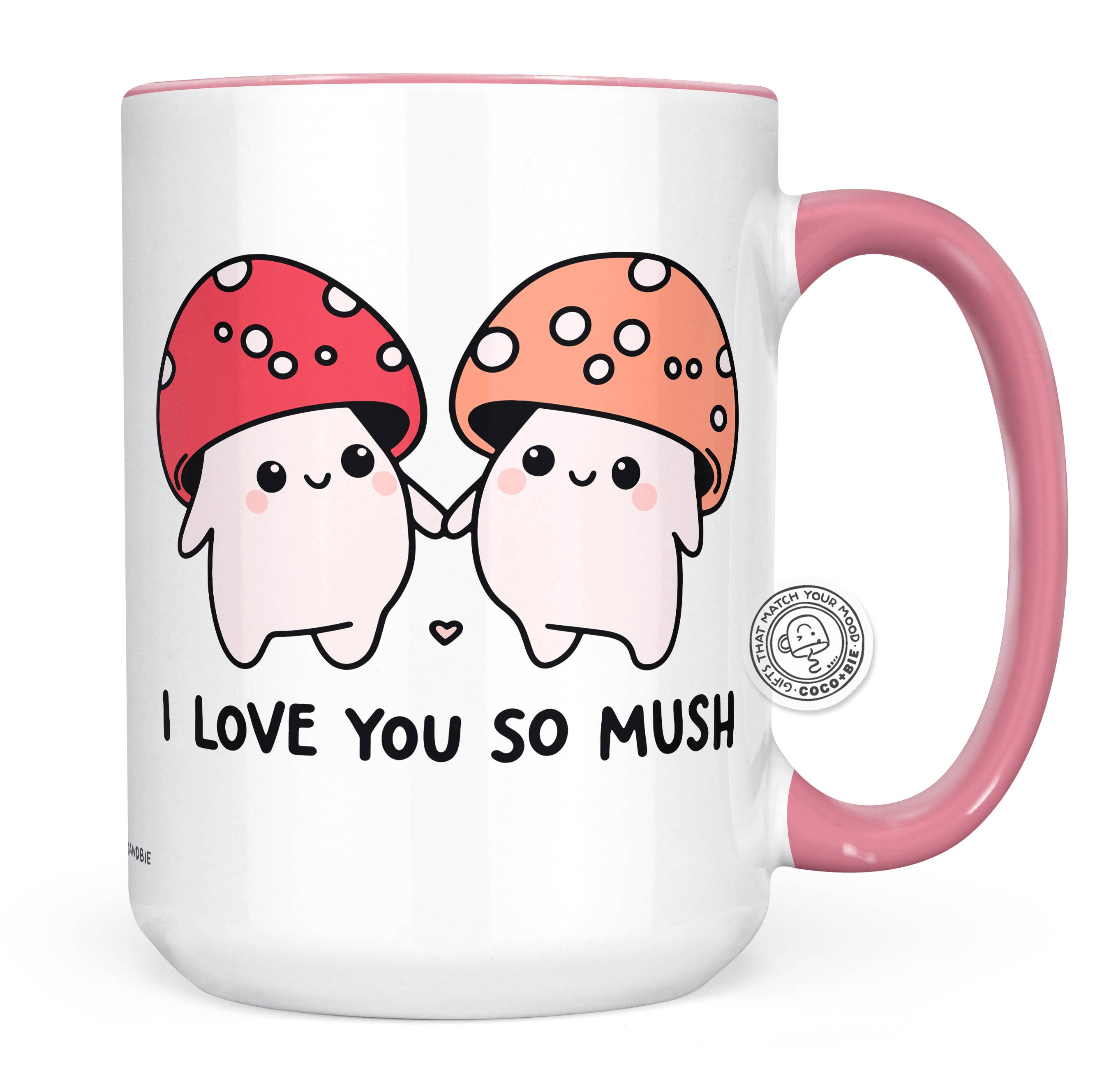 coco+bie designs - Wholesale Coffee Mug - I Love You So Mush Mug - Cute Mushrooms Valentine's Day Mug3