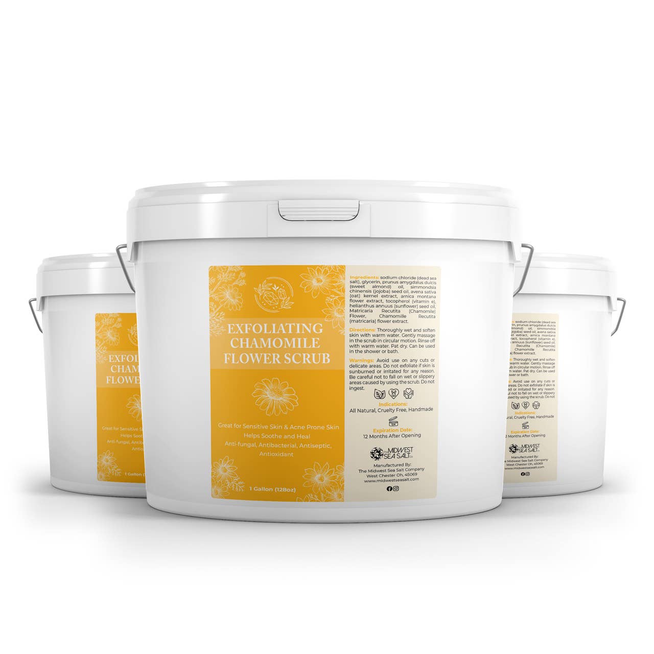 The Midwest Sea Salt Company - Wholesale Body Scrub/Exfoliant - Exfoliating Chamomile Flower Body Scrub - 128oz1