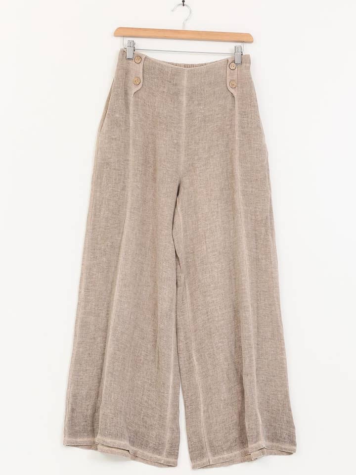 Trousers with 2 buttons on the sides REF. 10489 for wholesale by LÉA & LUC