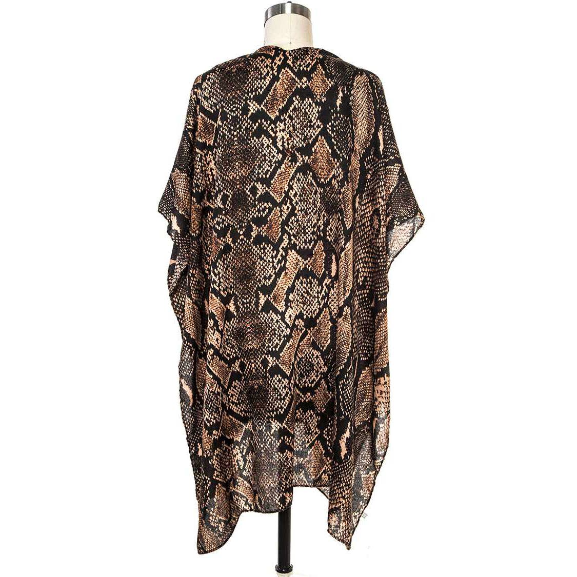 Artini Accessories – Engroshandel Kimono - Dame – Slange Trykt Mode Kimono Cardigan1