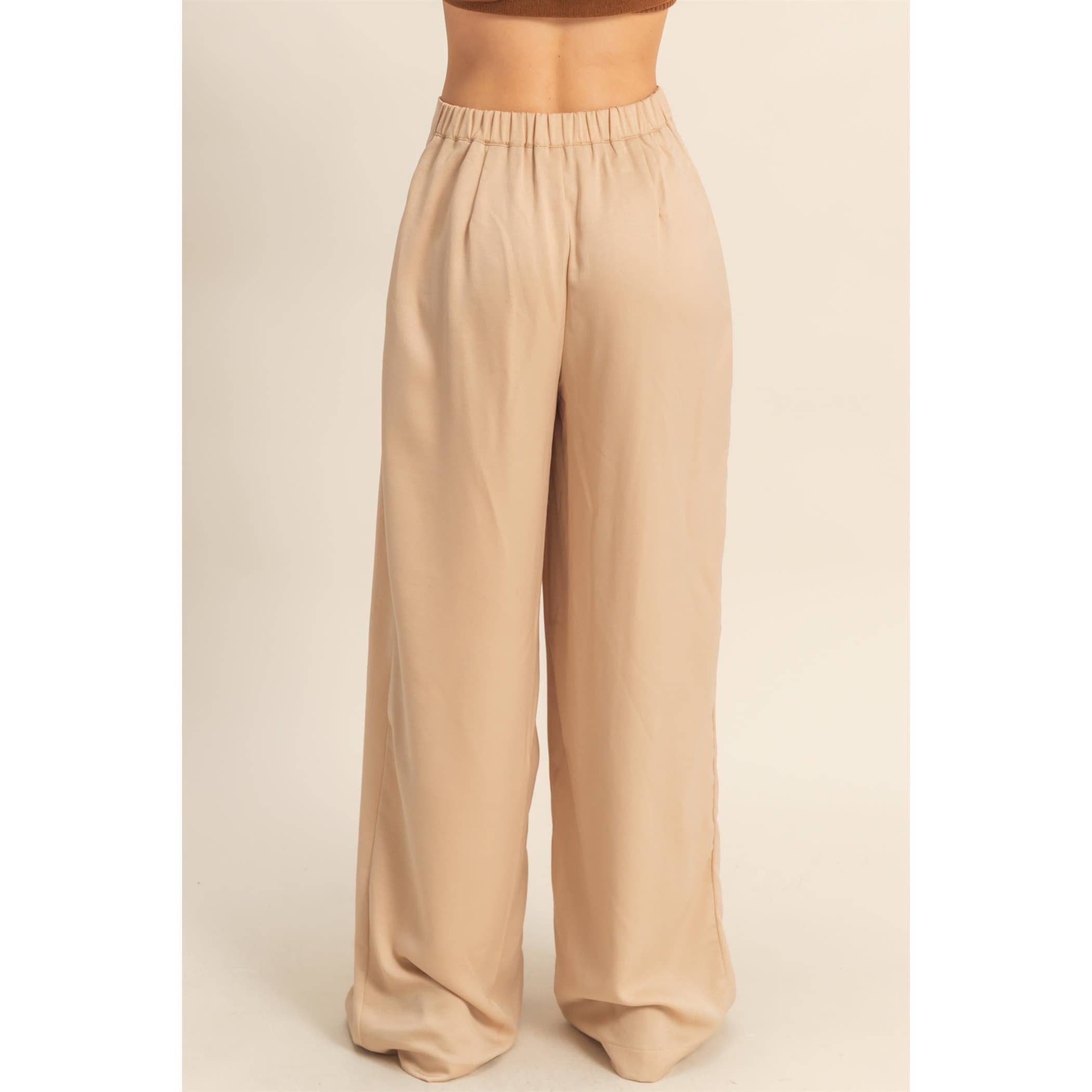 HYFVE - Wholesale Broek - Dames - Wijde Palazzo Broek Met Plooidetail4