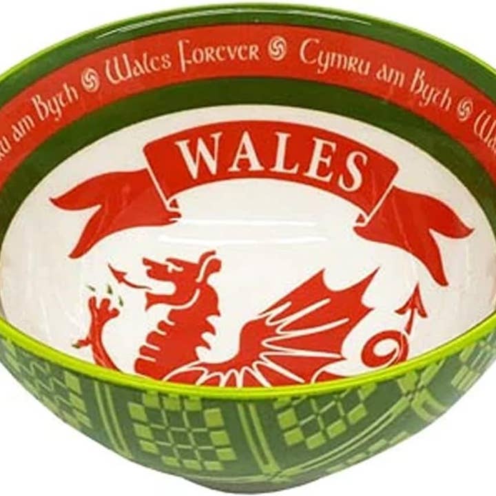 Ciotola in ceramica Wales Cymru Red per la vendita all'ingrosso da parte di Dublin Gift Company