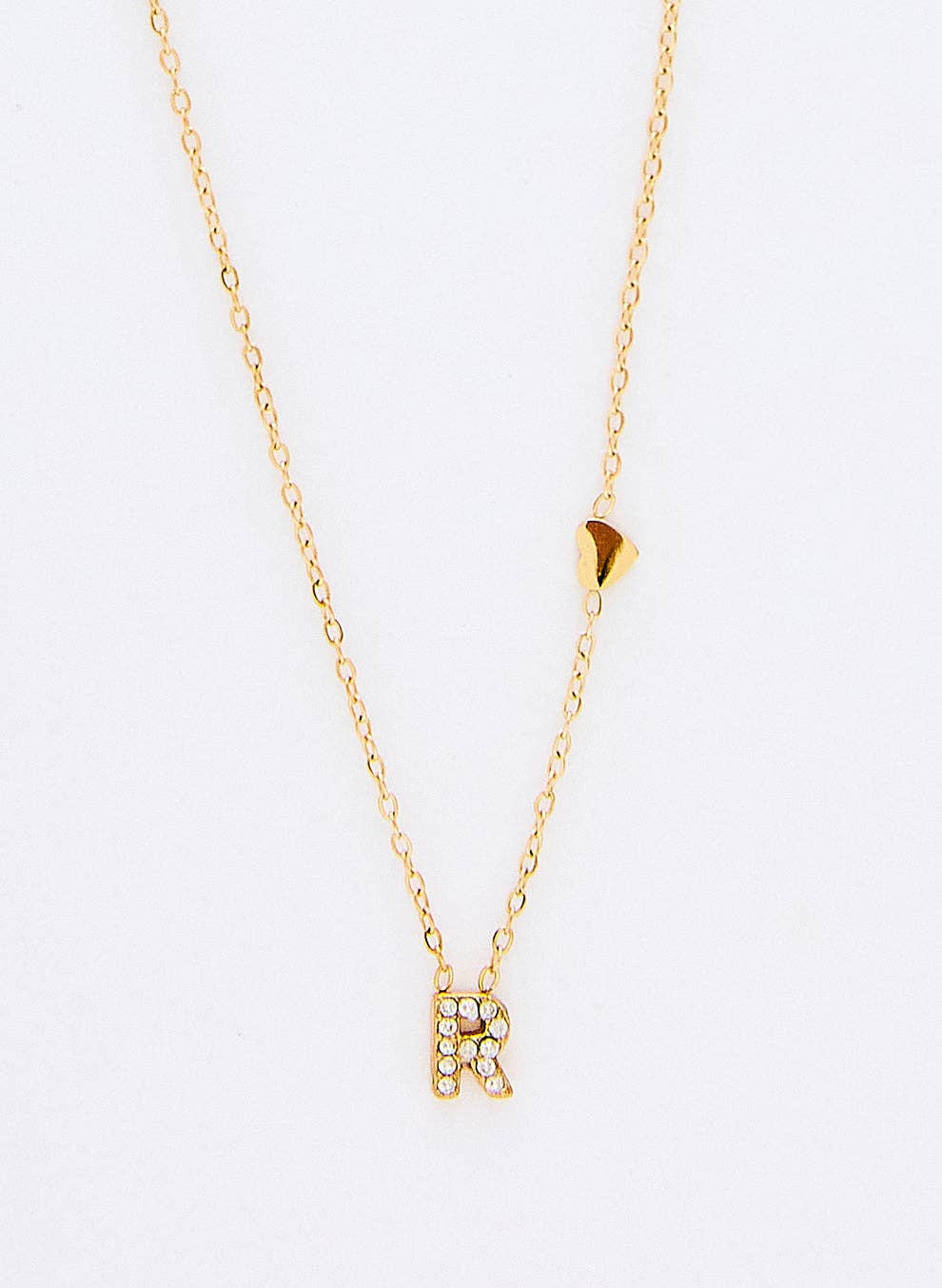 Cassette Barcelona - Vente Colliers à pendentif - Collier Initial avec Détail Cœur & Pierres de Zirconium17