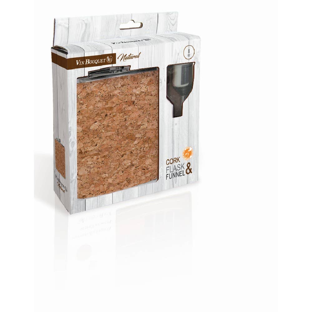 Vin Bouquet (Find It Import & Export Sl) - Wholesale Flask - Cork hip flask with funnel3