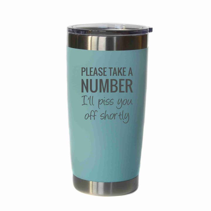 20 oz. Please Take A Number Coffee Mug For The Office for wholesale by Driftless Studios