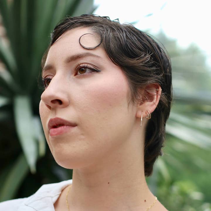 Forai - Wholesale Huggie Earrings - Journey of Hope Huggie Earrings in 14k Gold Filled1