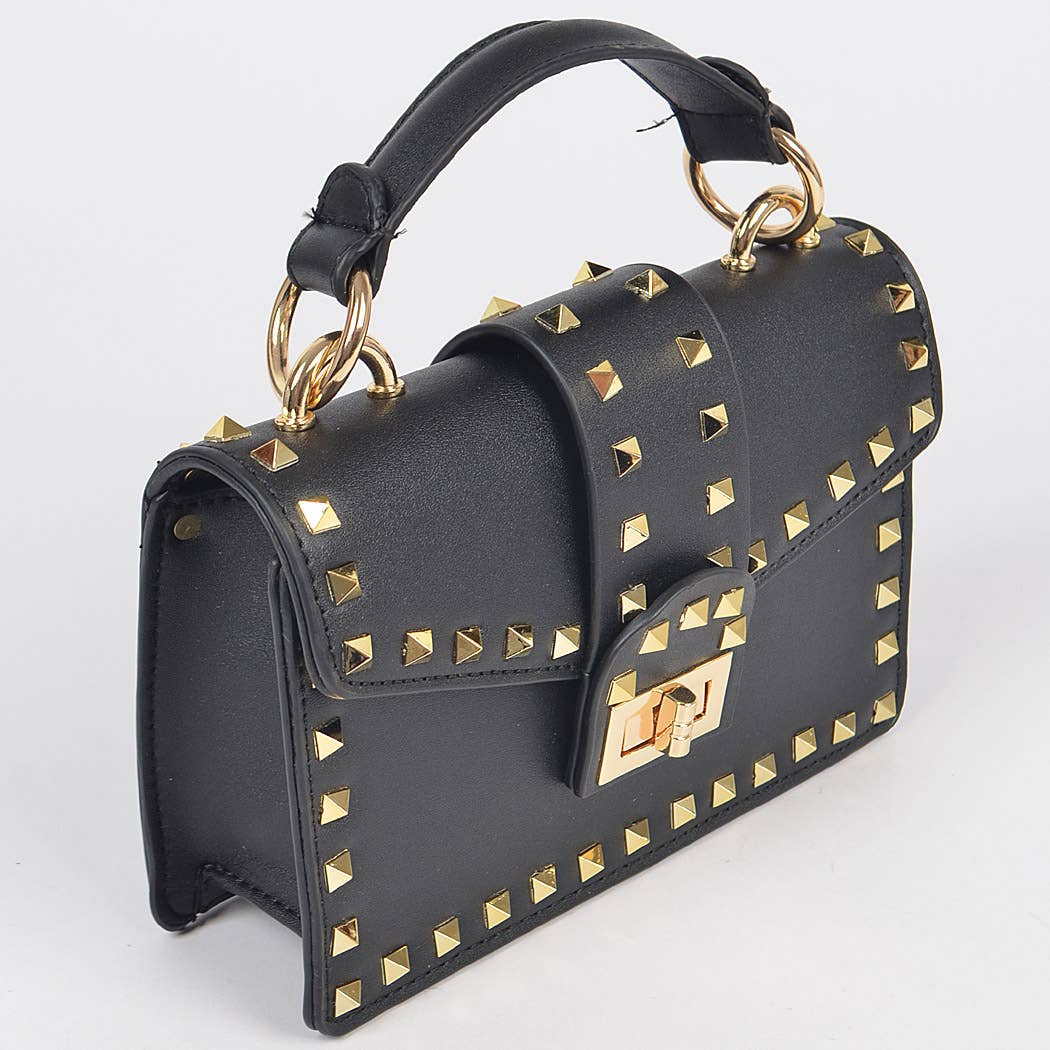 3AM BY H&D ACCESSORIES - Wholesale Top Handle Bag - Women's - Studded Top Handle Clutch5