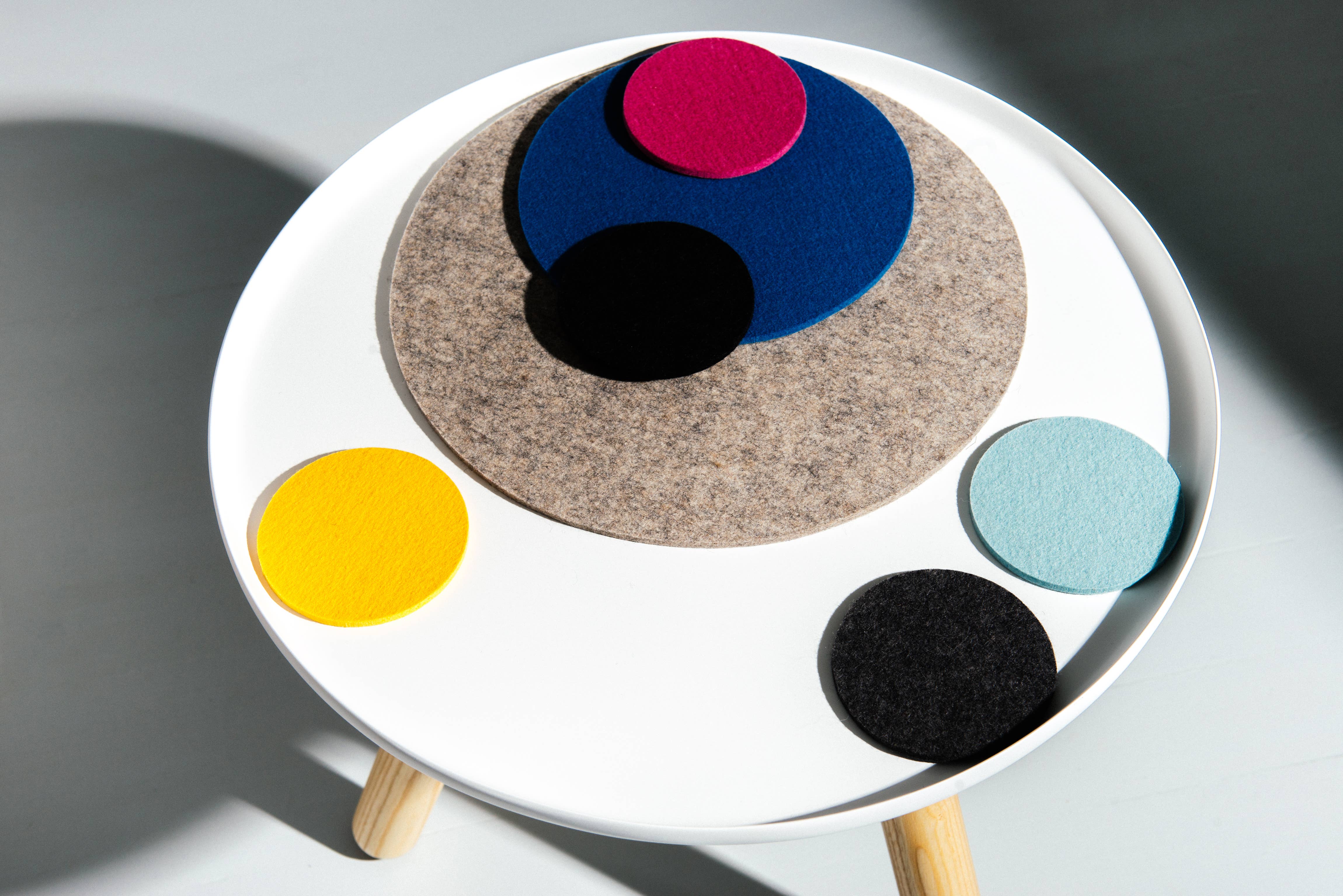 Parkhaus Felt - Wholesale Onderzetters - Ronde Onderzetter in 036 Mosterd, 10cm2