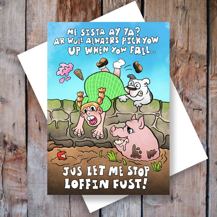 Me Sista Ay Ya? Carte d'anniversaire pour la vente par Black Country Cards